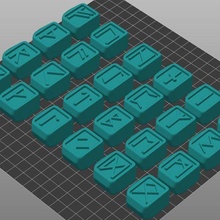 futhark runa conjunto artilugio vikingo Roca 3d print model - Mito3D