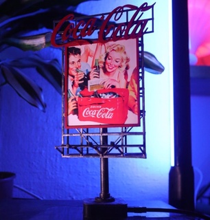 oldschool advertising sign coca cola panel roadsign train 3d print model - Mito3D