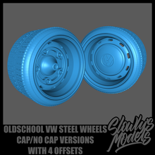 oldschool vw steel wheels 4 offsets 3d print model - Mito3D
