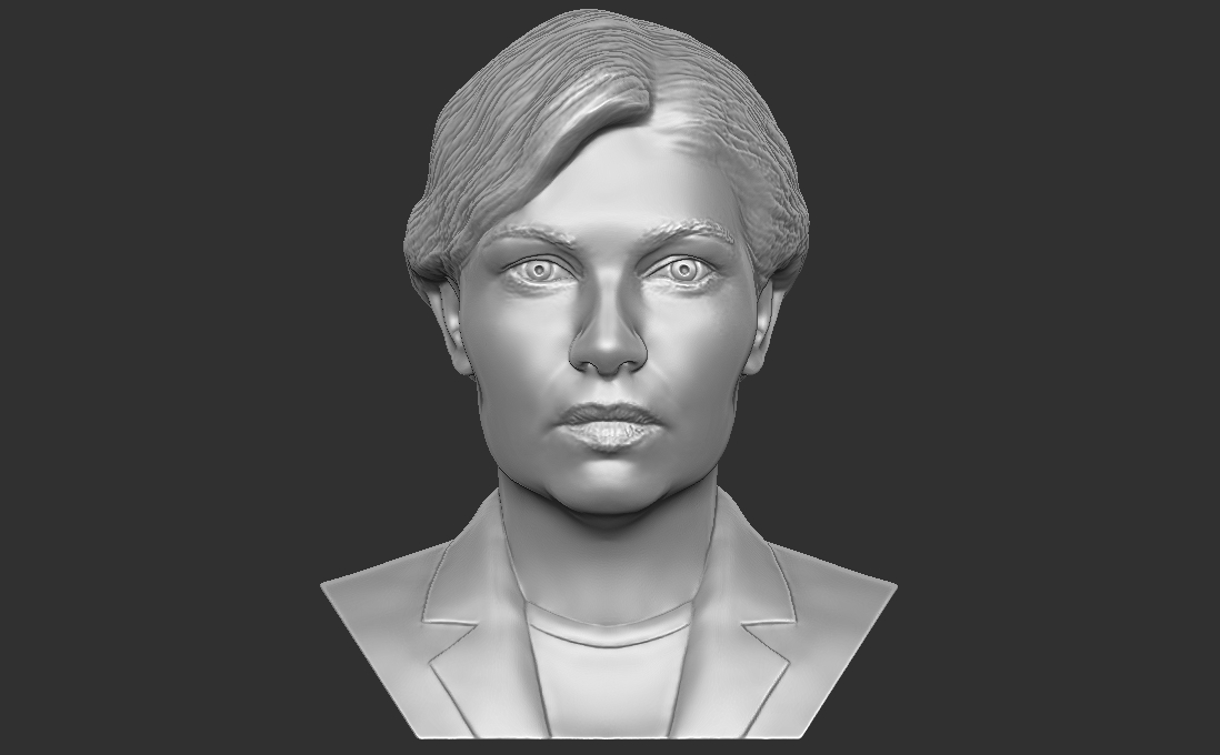 olena zelenska bust 3d printing volodymyr zelensky ukraine stop war russia klitschko putin famous politics politician europe biden trump merkel michelle obama 3D print model - Mito3D