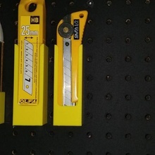 olfa l2 utility knife pegboard mount cutter peg board razor blade organization 3d print model - Mito3D