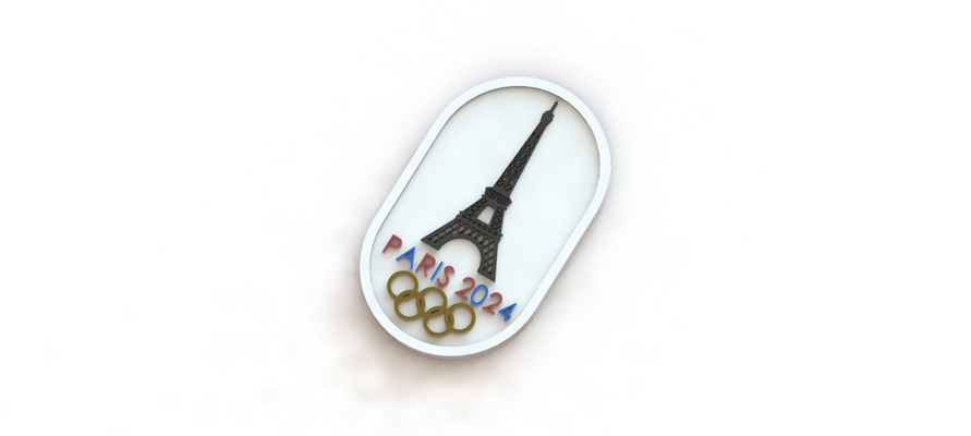 jeux olympiques 2024 llavero effiel phrygès médaille 3d print model - Mito3D