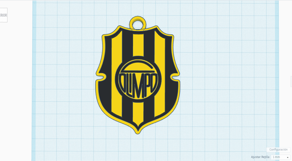 Olympe club porte clés football Argentine 3d print model - Mito3D