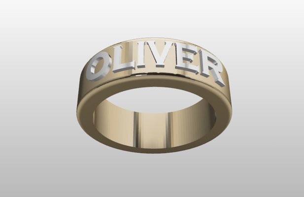 oliver anillo joyería joya hombre obj expediente caballeros gratis 3d print model - Mito3D