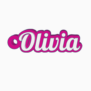 olivia keychain non-multimateriall keychain  3d print model - Mito3D