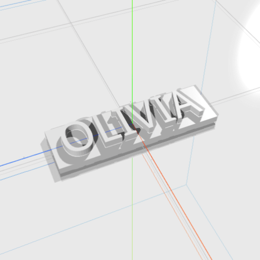 olivia letras nombre hembra 3d regalo 3D print model - Mito3D