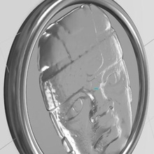 olmeca-cabeça-pingente jóias medalhão 3d print model - Mito3D