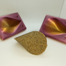 oloid mold casting kinetic sand art math play dough play-doh cast 3d print model - Mito3D