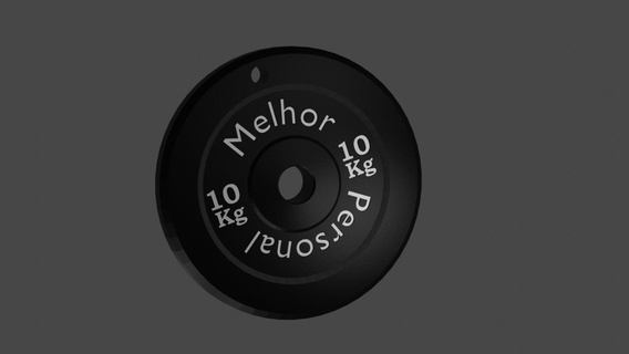 olympic barbell plate - keychain best coach keichain gym workout 3d keyring 3d print model - Mito3D