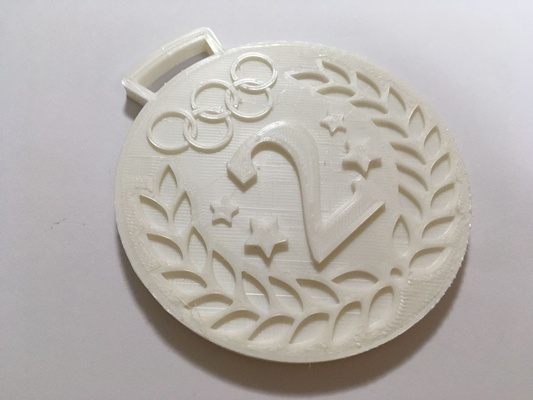 olympic medal silver 2 olympics games second olimpic 3d print model - Mito3D