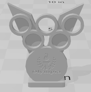 olympic medal trophey low poly 3d print model - Mito3D