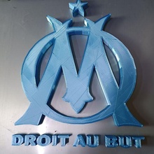 olympique marseille logo art olympic soccer icon symbol bricoloup 3d 3d print model - Mito3D
