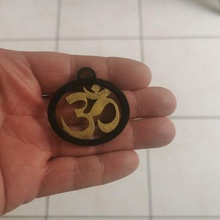 om Schlüssel Halter Unterstützung Halskette Gadget Ring Kette Buddhismus Hinduismus Geschenk 3d print model - Mito3D