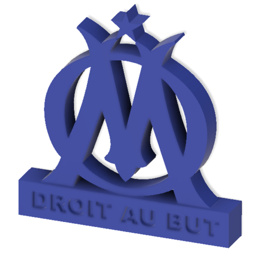 om Logo marseille Fußball Verein 3D print model - Mito3D
