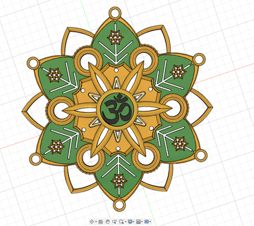 om mandala arte energia flusso yin yang 3d print model - Mito3D