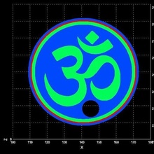 om symbol cookie cutter toy cookies indian bambul induism 3d print model - Mito3D