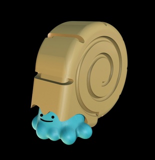 omanyte idem Pokémon brinquedo animal sd chibi busca fofa 3d print model - Mito3D
