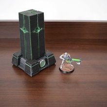 bedrohlich Energie Leuchtfeuer Spiel Kriegshammer Necron Terrain Außerirdischer sci fi Miniatur 3d print model - Mito3D