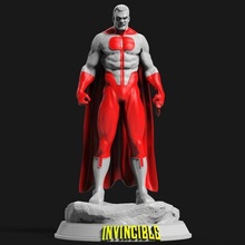 omni man invincible art omni-man comics superman hero superhero figure statue bust marvel dc 3d print model - Mito3D