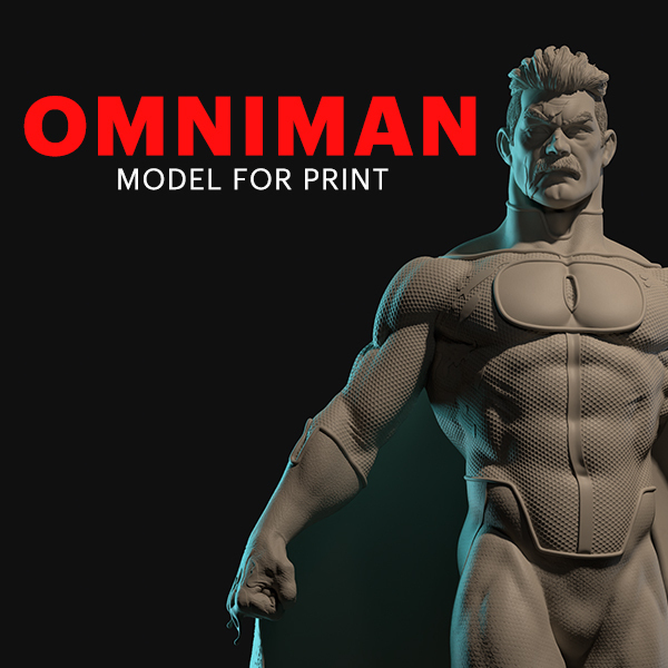 omniman Super heroi invencível brinquedo arte escultura 3D print model - Mito3D