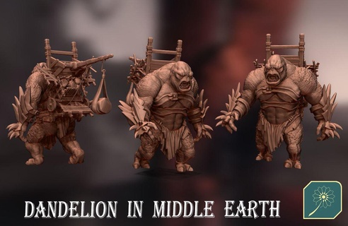 onager olog northern mountain lotr middle earth orc troll orge catapult elf dwarf gundabad sauron mordor goblin hobbit 3d print model - Mito3D
