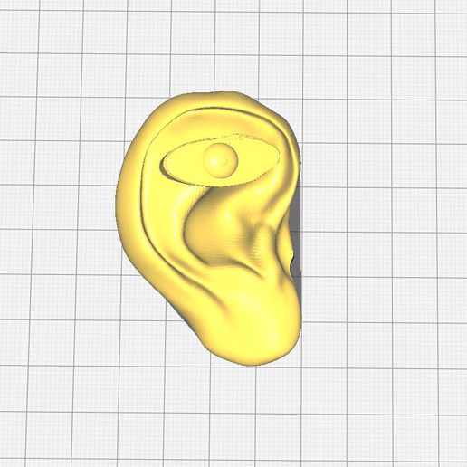 one-eyed ear - 3D print model - Mito3D