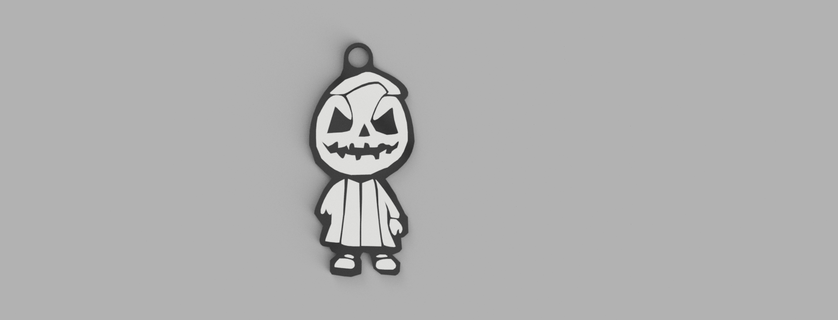 one handed Skelly porte clés squelette Halloween amusement gadget accessoire 3d print model - Mito3D