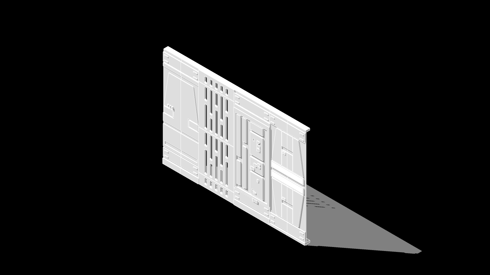 18 star savaşlar ölüm duvar panel 01 diyorama 3D print model - Mito3D