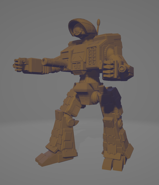 one eyed big man mech game 6mm mecha battletech fighttech american mechwarrior 3D print model - Mito3D