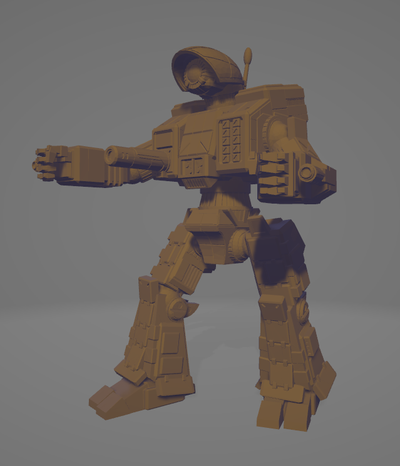 regardé gros homme mech jeu 6mm mecha battletech fighttech américain mechwarrior 3d print model - Mito3D