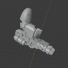 una mano pesante flammer posizionabili gioco giocattoli accessori di warhammer 40k space marine spacemarine salamandre pyroclast 3d print model - Mito3D