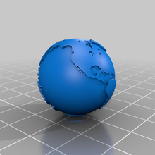 bir inç içi boş dünya küresi çeşitli fizik Astronomi 3d print model - Mito3D