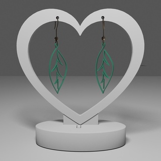 one line wings earring 1 simple elegant jewelry gift wing insect mother's day minimalist jewellery 3d print model - Mito3D