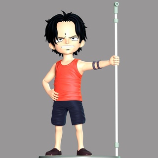 one piece - kid ace Art portgas d-ace cute luffy young onepiece anime manga 3dprint 3dprinting animal gamecharacter boy 3d print model - Mito3D