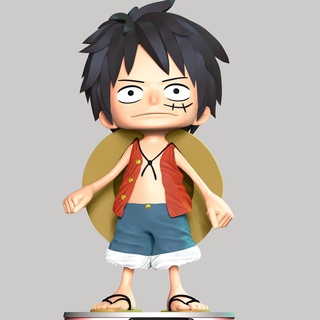 one piece - luffy young onepiece anime manga 3dprint 3dprinting figure comic animal gamecharacter cute boy 3d print model - Mito3D