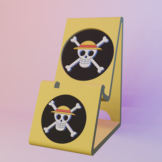 Stück Stroh Hut Piraten ruffy Telefon Halter Unterstützung Anime Universal Gadget Pirat 3d print model - Mito3D