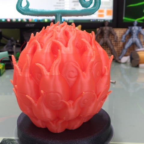 one piece ace brennende Frucht verschiedene Teufel 3D print model - Mito3D