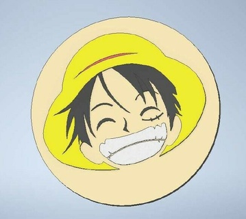 one piece coaster Home luffy onepiece monkey d anime drink 3d print model - Mito3D