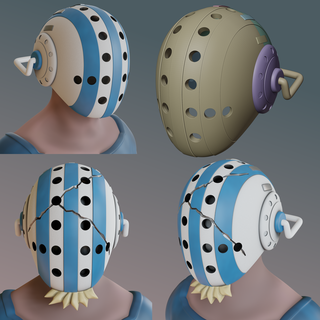 pezzo uccisore casco 3d Stampa maschera eustazio ragazzo 3d print model - Mito3D