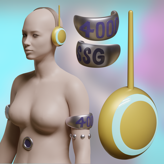 one piece robin headphone egghead cosplay 3d print model 3d print model - Mito3D