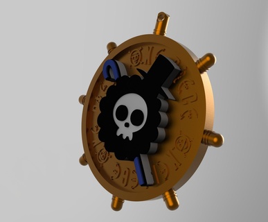 pezzo anima re portachiavi Rufy pirati 3d print model - Mito3D