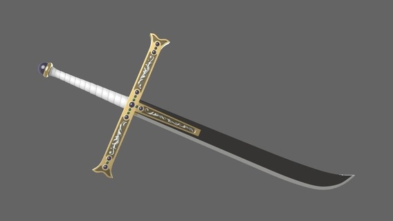 parça yoru Mihawk kılıç Dracule 3d print model - Mito3D