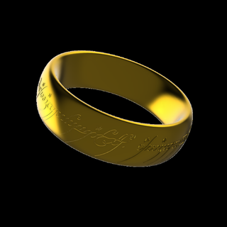 anillo señor anillos lotr gullom hobbit Mordor Gandalf medio tierra frodo bolsitas 3d print model - Mito3D