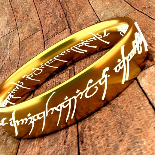 uno de los anillos el señor casa la película anillo 3D print model - Mito3D