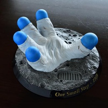 one small step art stand 50th anniversary moon landing 3d print model - Mito3D