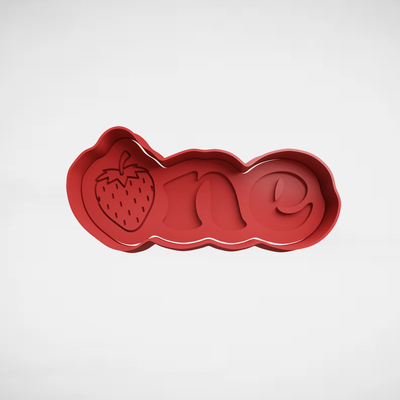 one strawberry cookie cutter cutters stl molds 3d print model - Mito3D