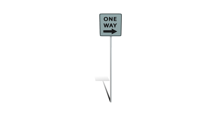 verkehr zeichen tafel one way traffic sign board virtual city props 3d model assets städtisch management road signage street transport stadtbild digital rendering design product visualization asset 3d print model - Mito3D