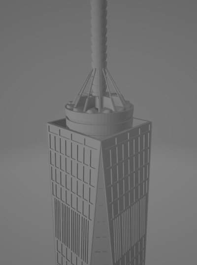 mondo commercio centro 1 400 architettura edificio new york modello architettonico grattacielo wtc centro mondiale oneworldtradecenter progetto onewtc grande mela 3d print model - Mito3D