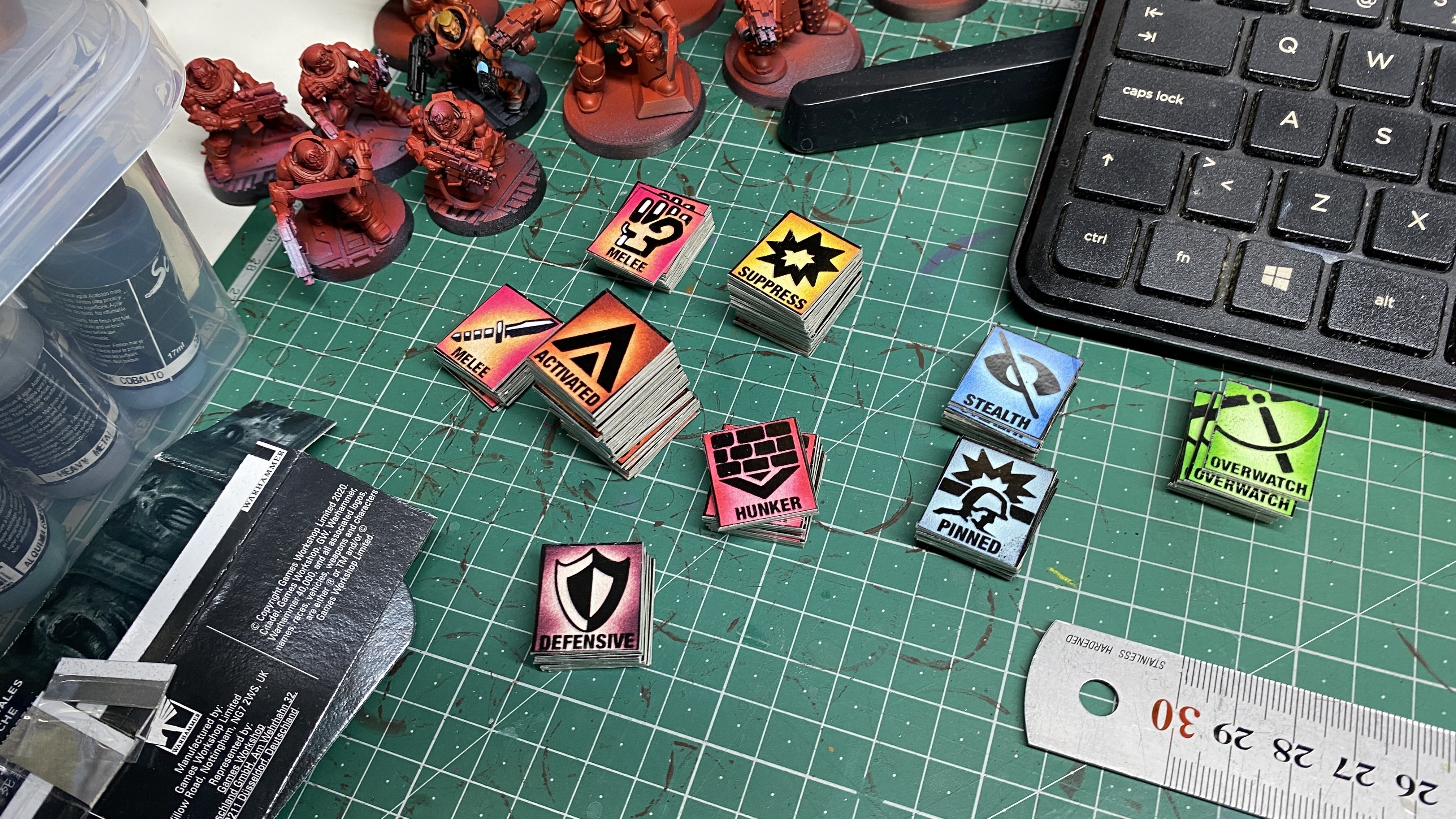 onepagerules grimdark future game tokens grimdark future opr onepagerules tokens scifi sci-fi markers games board dungeon  3D print model - Mito3D
