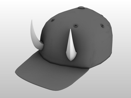 oni cuernos imán Moda gorra cuerno demonio 3d print model - Mito3D